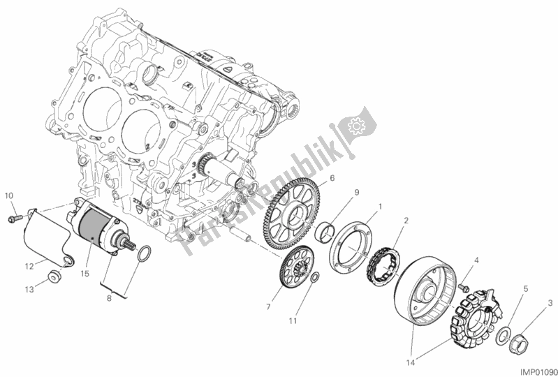 Todas las partes para Arranque Eléctrico Y Encendido de Ducati Superbike Panigale V4 S USA 1100 2019